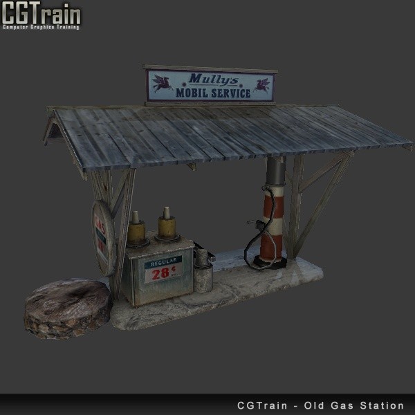 Old Gas Station - 3D Asset for games