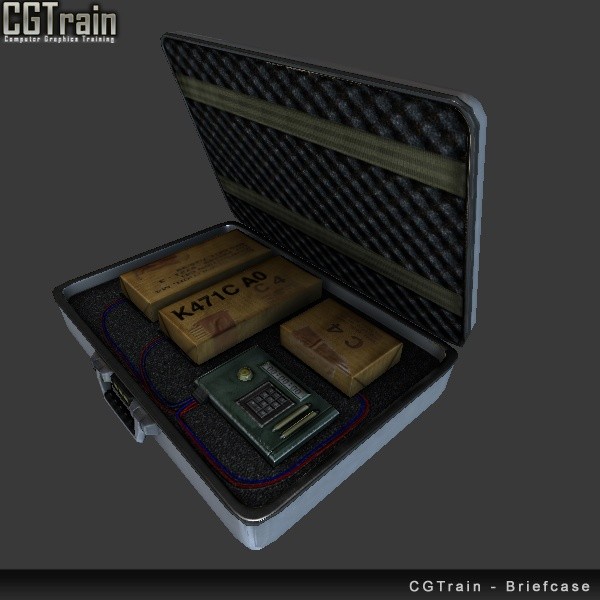 Briefcase with explosives - 3D Asset for games
