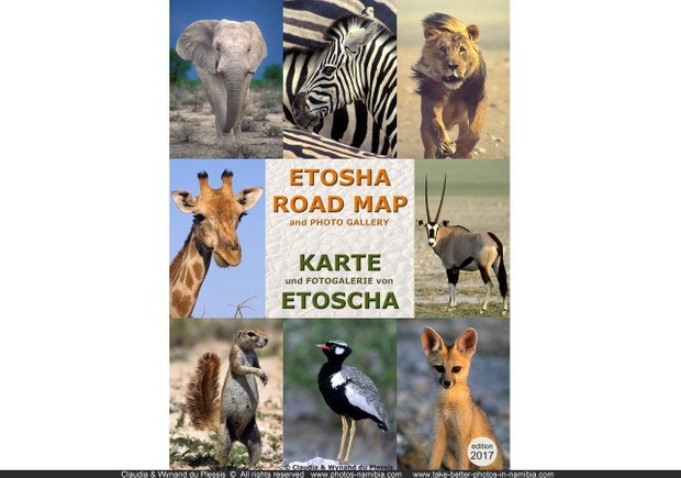 Etosha Road Map & Photo Gallery / Karte und Fotogalerie von Etoscha