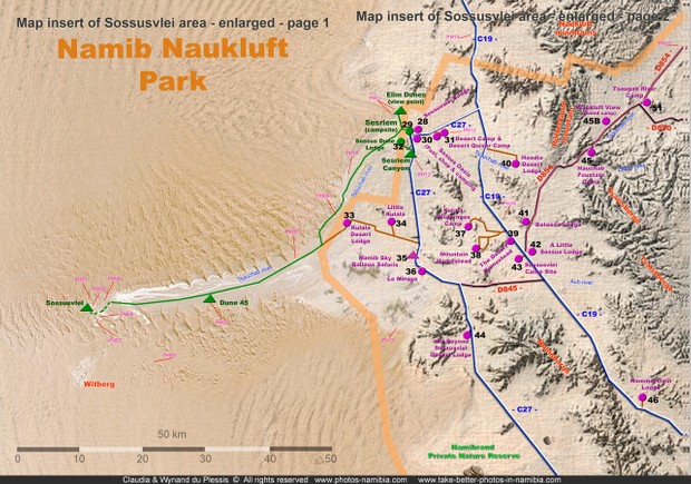 The Namib Desert & surrounding areas in Namibia