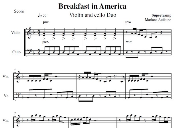 Breakfast In America - Supertramp - String Duet