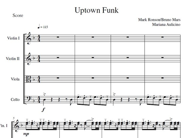 Uptown Funk - Bruno Mars - String Quartet
