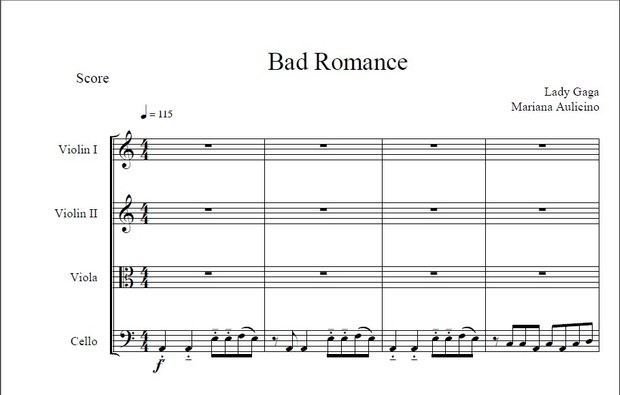 Bad Romance - Lady Gaga - String Quartet