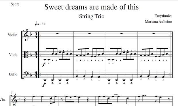 Sweet Dreams Are Made Of This - Eurythmics - String trio