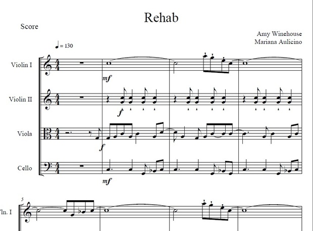 Rehab - Amy Winehouse - String quartet