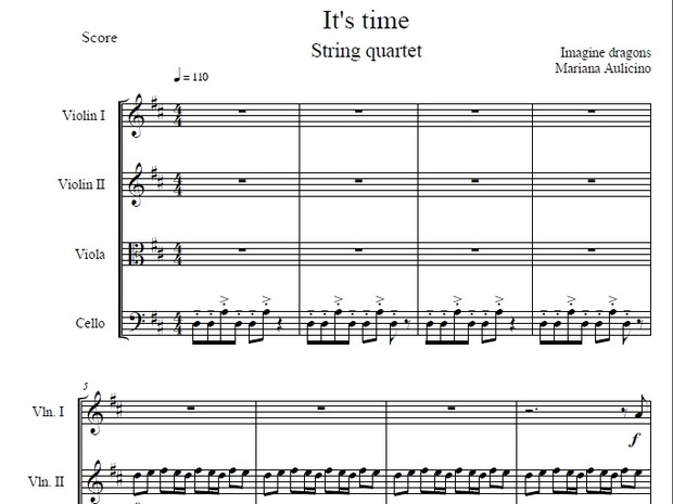 It's Time - Imagine Dragons - String Quartet