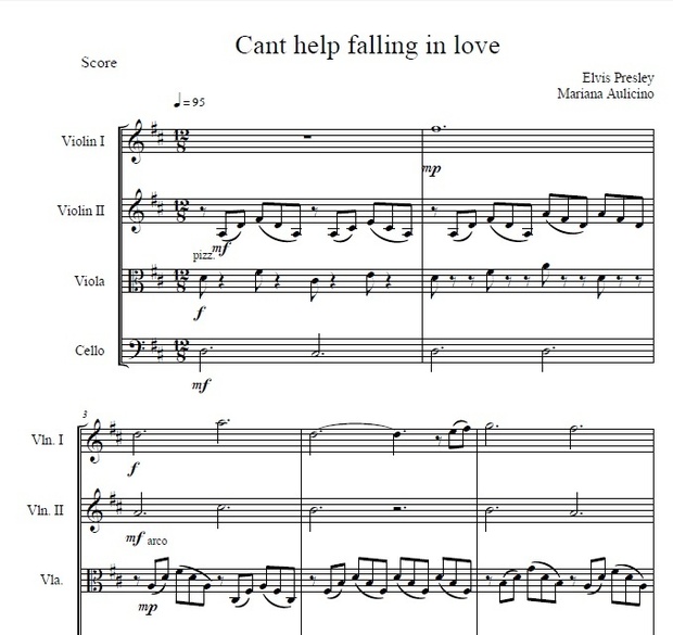 Can't Help Falling in Love - Elvis Presley - String Quartet