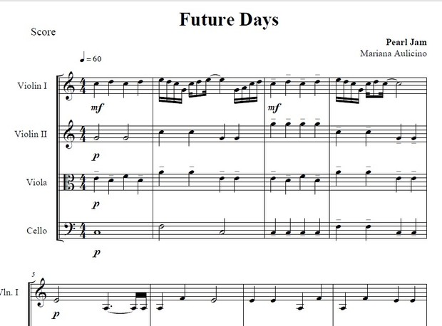 Future days - Pearl Jam - String Quartet