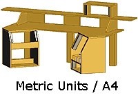 Studio Workstation #1 (Metric units, mm) (Item #STU-009M)