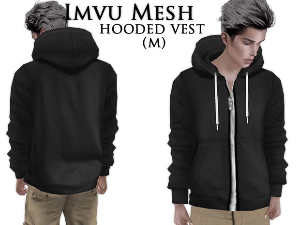 IMVU Mesh - Tops - Hooded Vest (M)