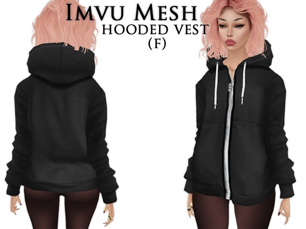 IMVU Mesh - Tops - Hooded Vest (M)