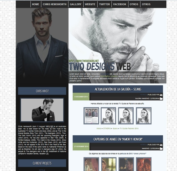 WP Premade 1 - Chris Hemsworth