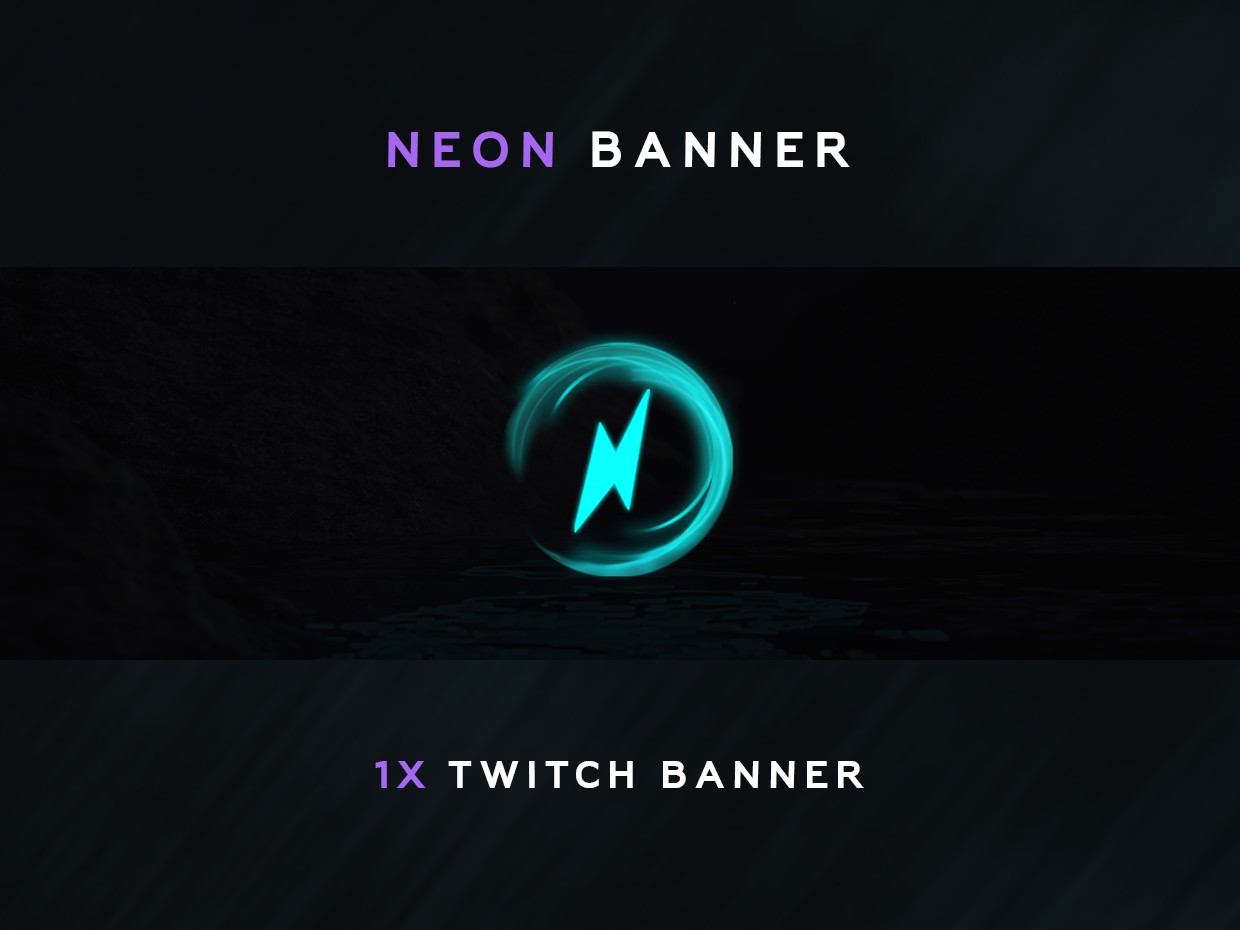 TWITCH BANNER (NEON) - GrowMedia