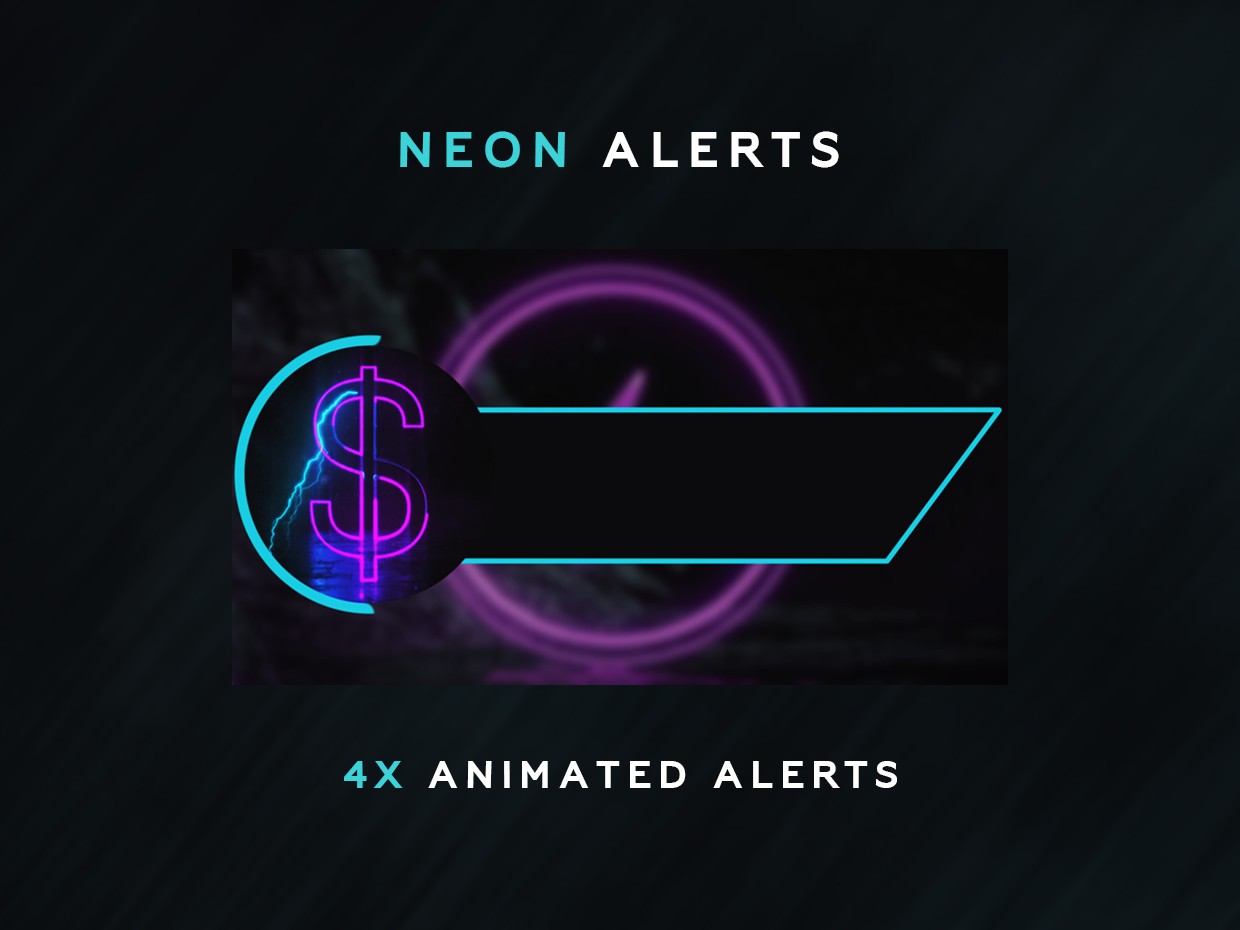 TWITCH ALERTS PACK (NEON) GrowMedia