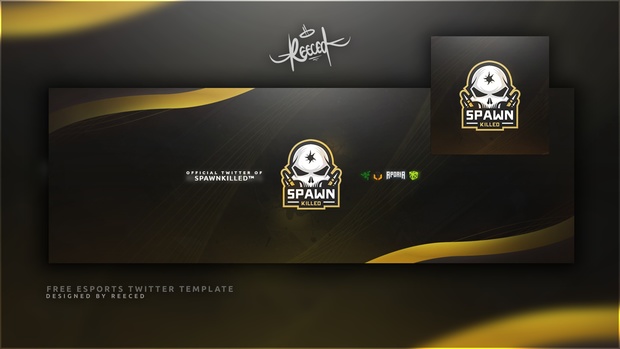 free esports twitter header template reeced