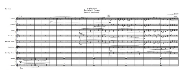 Brass ensemble: Pachelbel Canon- excerpt for a wedding procession.