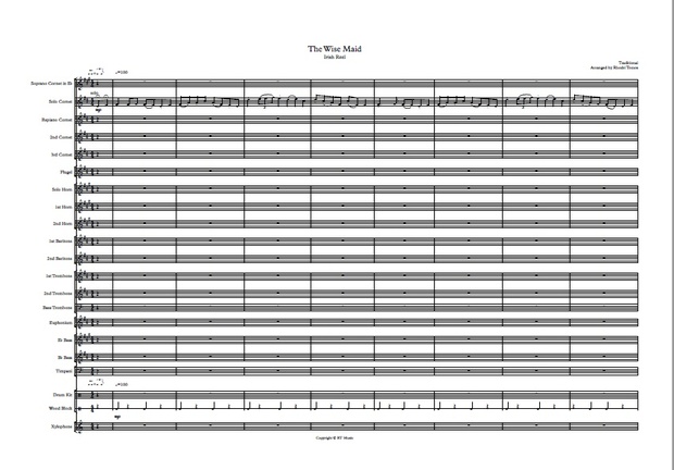 Brass band: The Wise Maid (Irish reel) arrangement.