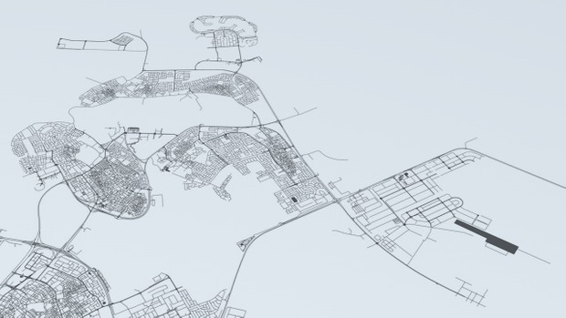 Bahrain Road Network and Streets Architectural 3D model