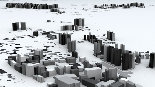 Hong Kong 18 Districts Streets and Buildings Architectural 3D Model