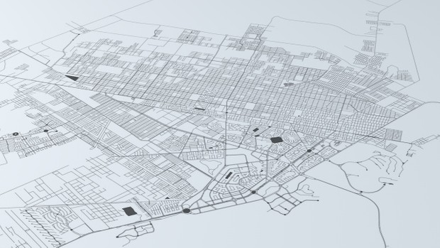 Cancun Road Network and Streets Architectural 3D model