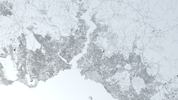 Istanbul Road Network and Streets Architectural 3D model