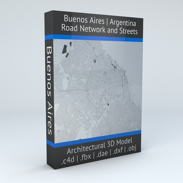 Buenos Aires Road Network and Streets Architectural 3D model