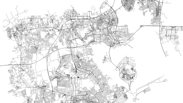 Bahrain Road Network and Streets Architectural 3D model