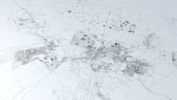 Cairo Road Network and Streets Architectural 3D model