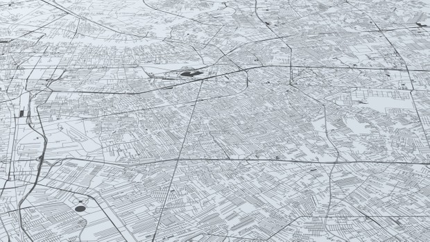 Bangkok Road Network and Streets Architectural 3D model