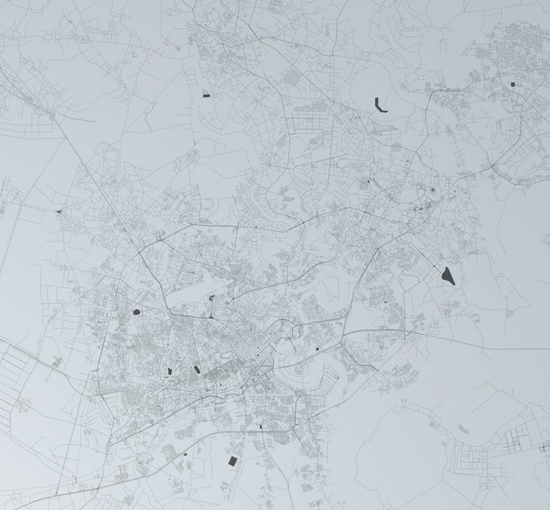 Ho Chi Minh Road Network and Streets Architectural 3D model