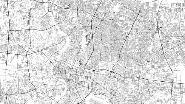 Bangkok Road Network and Streets Architectural 3D model