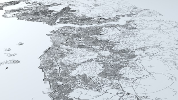 Istanbul Road Network and Streets Architectural 3D model