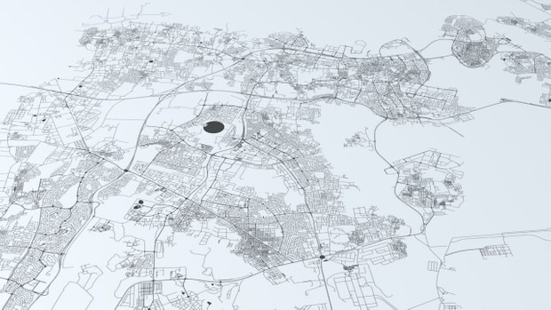 Bahrain Road Network and Streets Architectural 3D model