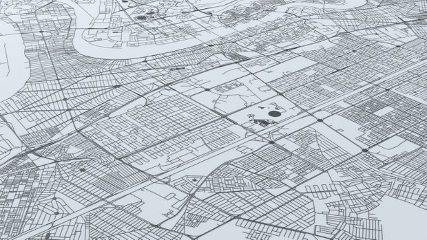 Baghdad Road Network and Streets Architectural 3D model