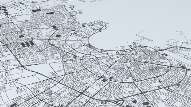 Doha Road Network and Streets Architectural 3D model