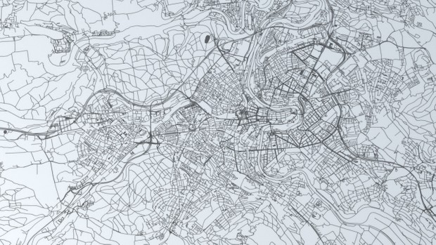 Bern Road Network and Streets Architectural 3D model