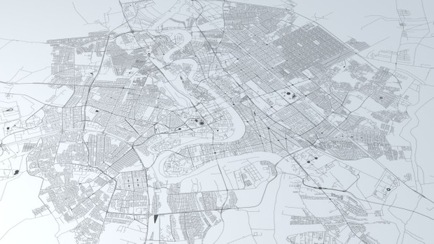 Baghdad Road Network and Streets Architectural 3D model