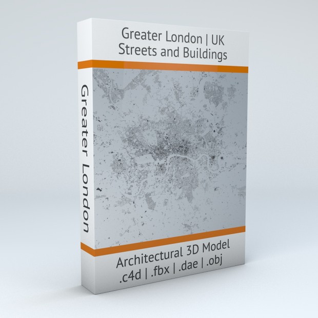 Greater London Streets and Buildings Architectural 3D Model