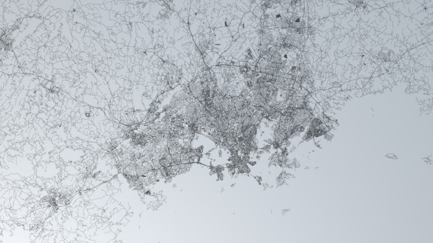 Helsinki Area Road Network and Streets Architectural 3D model
