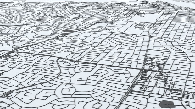 Perth Road Network Architectural 3D Model