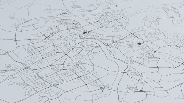 Chongquing Road Network and Streets Architectural 3D model