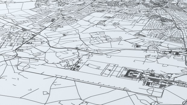 Berlin Road Network and Streets Architectural 3D model