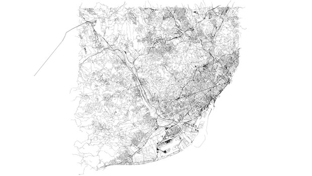 Barcelona Road Network and Streets Architectural 3D model
