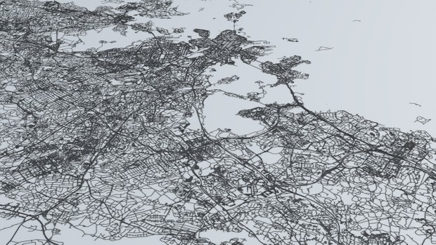 Helsinki Area Road Network and Streets Architectural 3D model