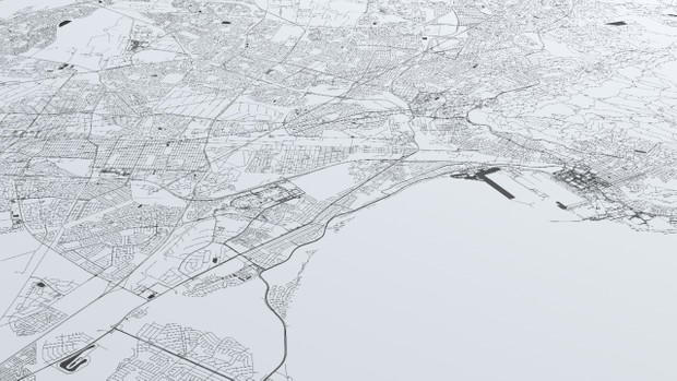 Cape Town Road Network and Streets Architectural 3D model
