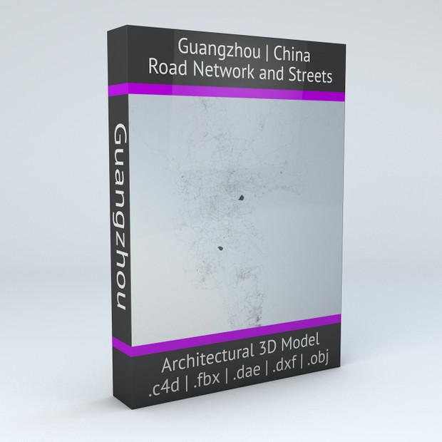 Guangzhou Road Network and Streets Architectural 3D model