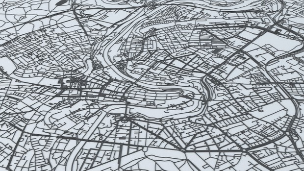 Bern Road Network and Streets Architectural 3D model