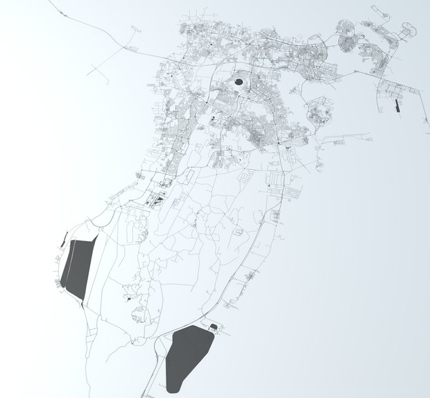 Bahrain Road Network and Streets Architectural 3D model