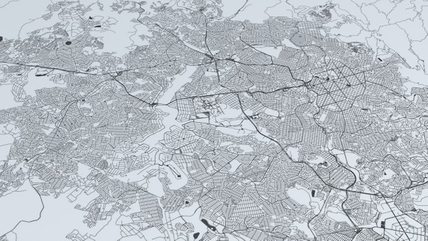 Belo Horizonte Road Network and Streets Architectural 3D model