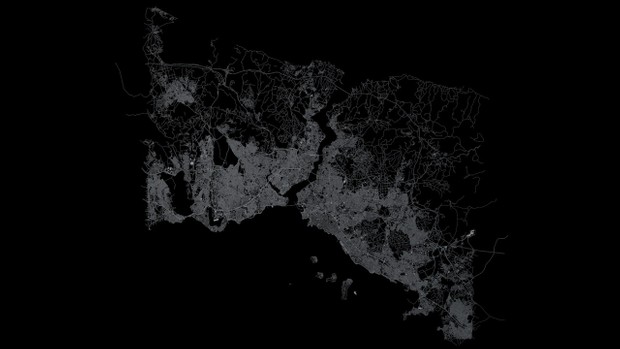 Istanbul Road Network and Streets Architectural 3D model